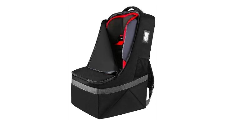 Car Seat Travel Bag for Airplane, Nylon Backpack Style, Reinforced Seams  Padded Adjustable Shoulder Strap, Drawstring Airline Gate Check Bag for Car  Seats Infant Carrier Booster Fits All Sizes